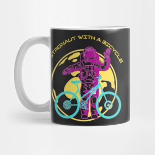 Astronaut With Bicycle, Earth Mug